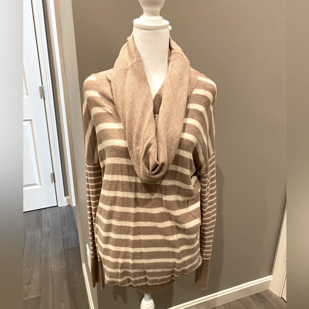 Women’s Ruby Moon brown and cream striped sweater